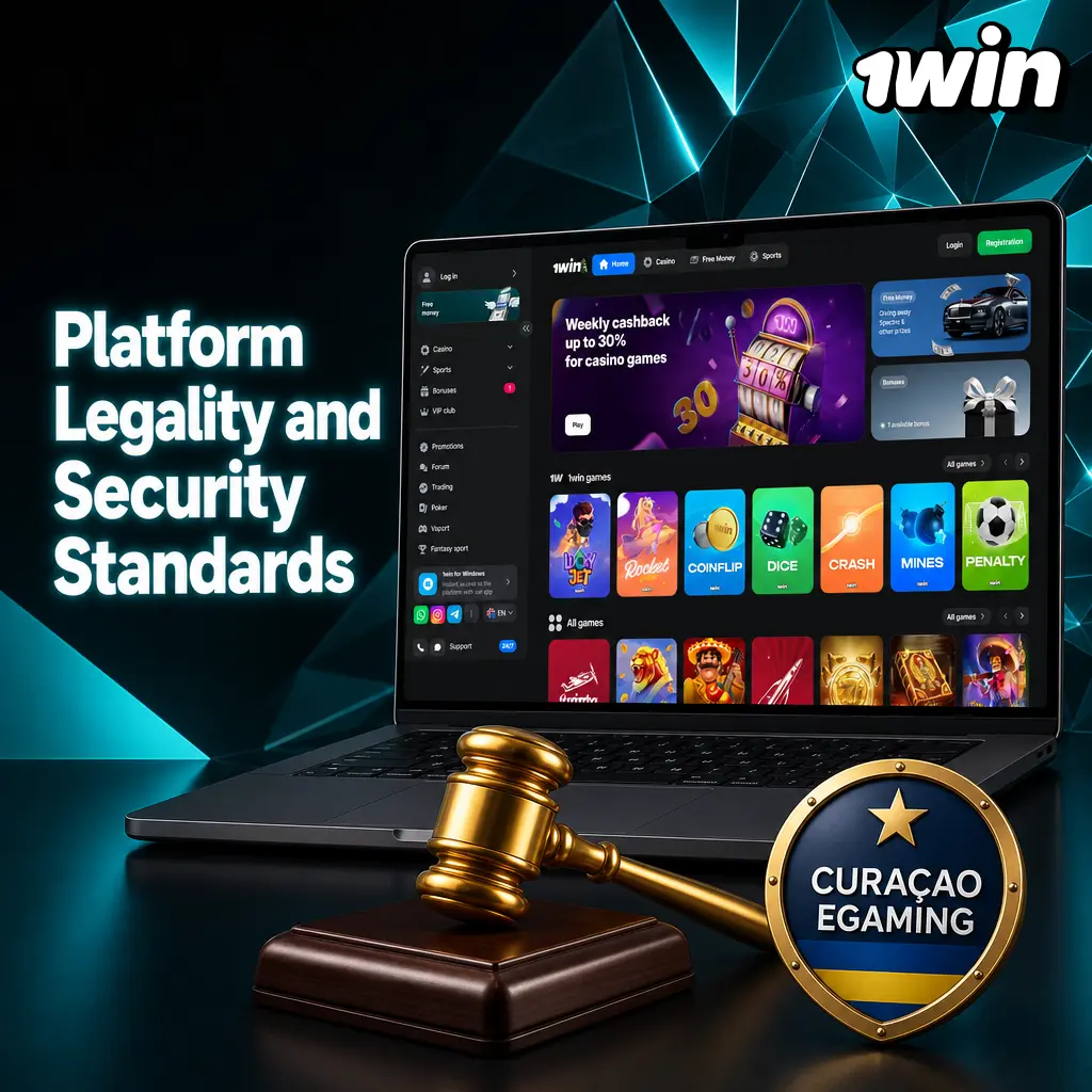 Illustration depicting platform legality, security standards, and data protection compliance.
